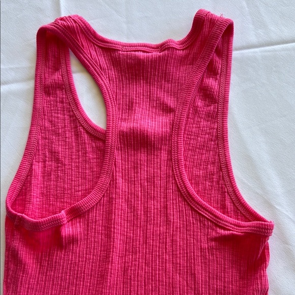 Sundry Pink Ribbed Tank Top - Picture 3 of 7